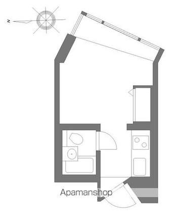 スタジオ明泉[1R/16.72m2]の間取図