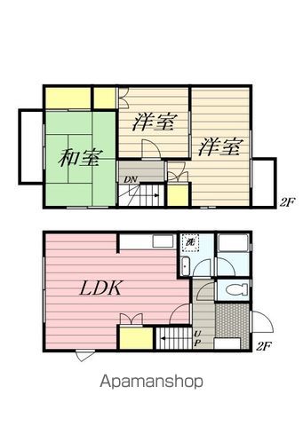 西都賀豊田メゾネットの間取り