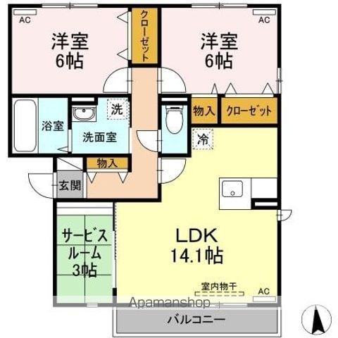 Welsh Villa II棟の間取り写真