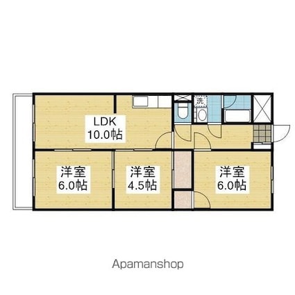 門屋マンション[3LDK/59.85m2]の間取図
