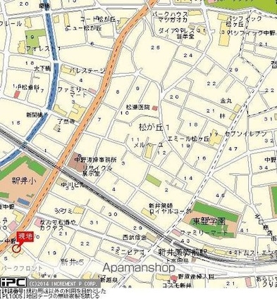 パレ・ドール中野[1R/17.64m2]の配置図