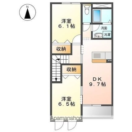 エバーブライト[2DK/56.31m2]の間取図