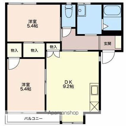 ラプラスゆう[2DK/48.16m2]の間取図