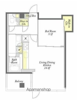 プライムメゾン両国[1LDK/50.01m2]の間取図