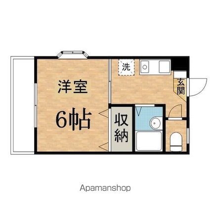 リベール多摩[1K/19.44m2]の間取図