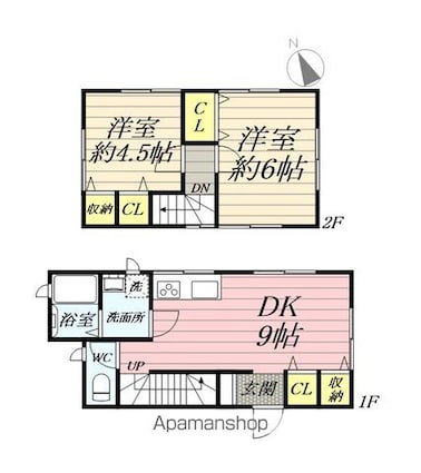 神奈川県横浜市鶴見区獅子ケ谷１丁目[2DK/51.22m2]の間取図
