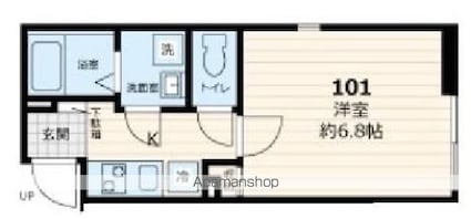 ヴィラ東高円寺[1K/21.73m2]の間取図