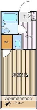 ＧＳハイム西新宿[1K/18m2]の間取図