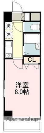 シャル一番町[1K/22.95m2]の間取図