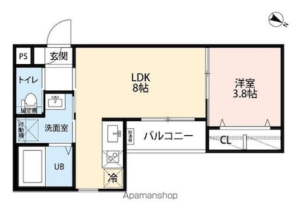 ｒｏｂｏｔ　ｈｏｍｅ　望が丘Ⅱ[1LDK/29.6m2]の間取図
