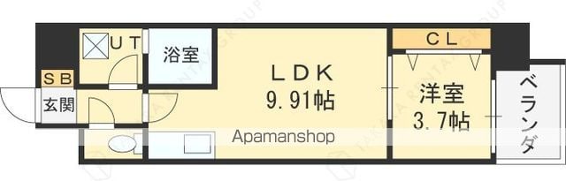 アートレジデンス梅田北Iの間取り写真
