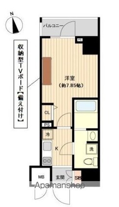 オーキッドレジデンス上野[1K/25.92m2]の間取図