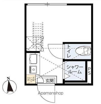 東京都中野区大和町１丁目[1R/9m2]の間取図