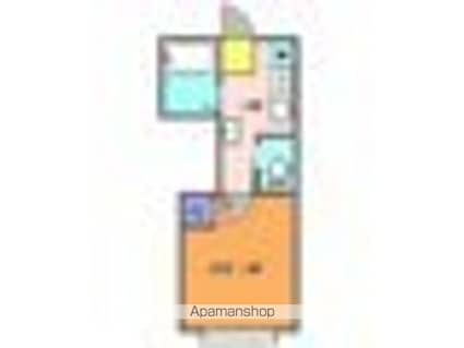 東京都世田谷区若林１丁目[1K/17m2]の間取図