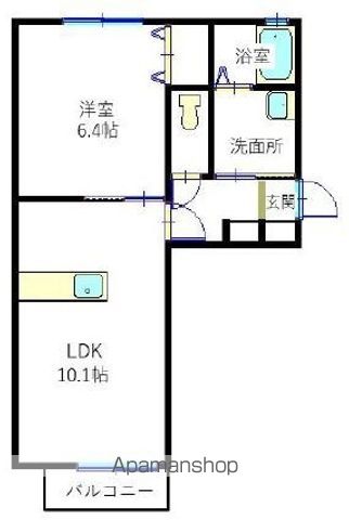 シャーメゾンNSG福山Bの間取り写真