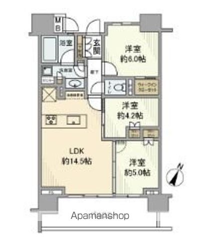 プレミスト山吹神楽坂の間取り