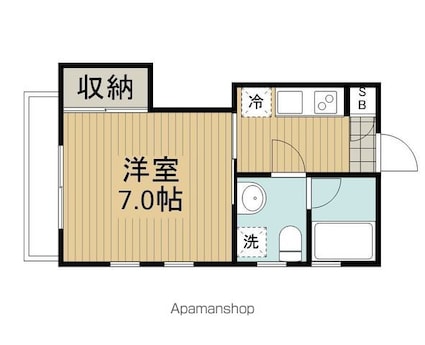 東京都杉並区阿佐谷北４丁目[1K/25m2]の間取図
