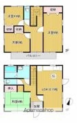 宮中桜町附住宅[4SLDK/104.34m2]の間取図