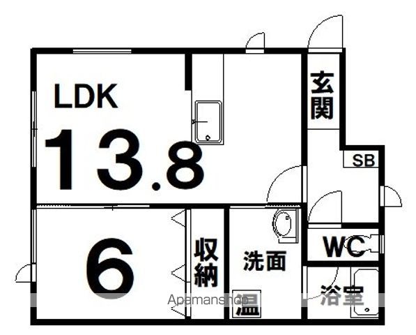ＳＯＮ　ＤＥ　ＲＩＺ　ＢＬＡＮＣ（サン　デ　リブラン）の間取り