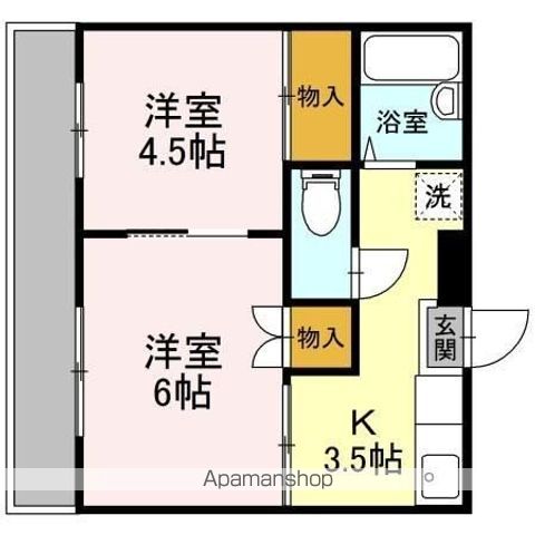 鴨下ハイツA棟の間取り写真