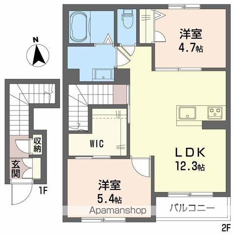 和歌山市加納のアパートの間取り