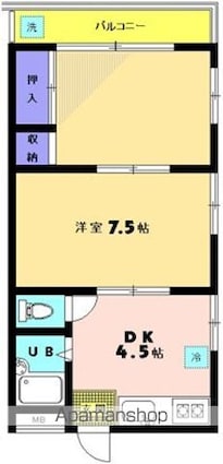 ケレスクレイン宮坂[2DK/38m2]の間取図