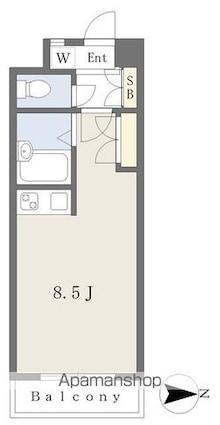ビッグバン和光Ⅱ[1R/23.1m2]の間取図