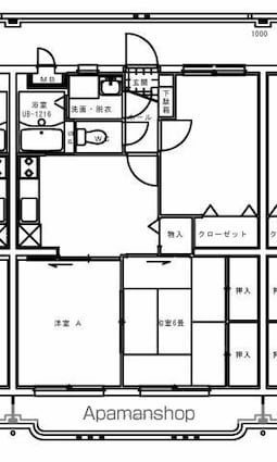 サンフラワー東町[3DK/56.85m2]の間取図