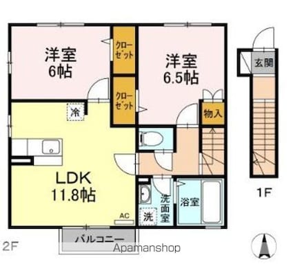 カスターノＡ[3LDK/60.86m2]の間取図