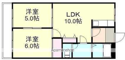 グレイスヴィラＭ[2LDK/46m2]の間取図