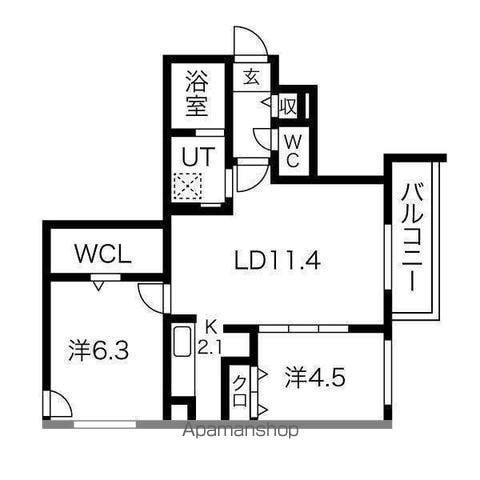 ブランシャールALAIN西町の間取り写真