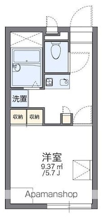 ねこっと保戸野[1K/20.28m2]の間取図