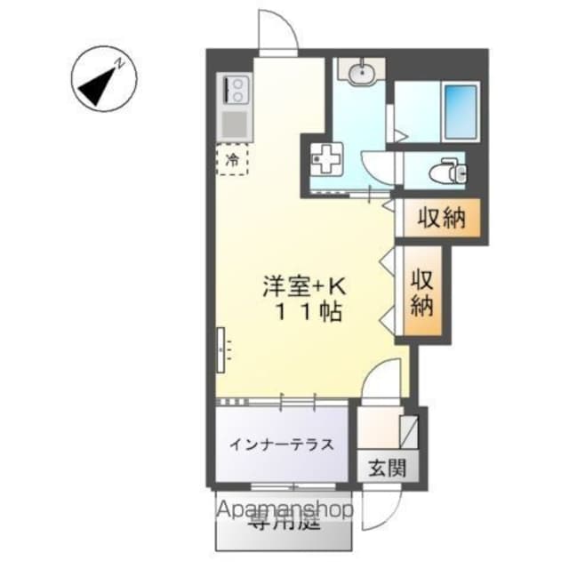グランプラム（ＧｒａｎＰｌｕｍ）[1R/33.81m2]の間取図