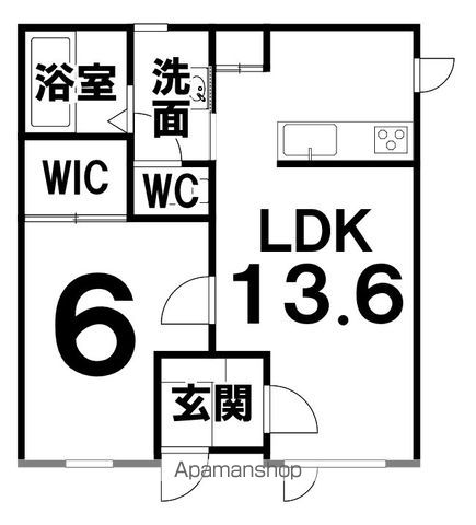 根室本線 御影駅 徒歩9分 1階建 築1年の間取り写真
