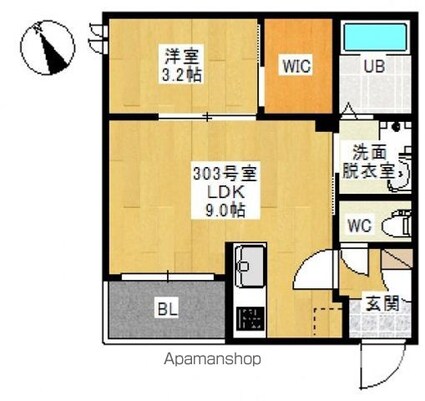 ＲＥＧＡＬＥＳＴ　千田町[1LDK/30.87m2]の間取図