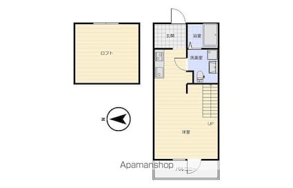 ガレージハウス青葉[1R/24m2]の間取図