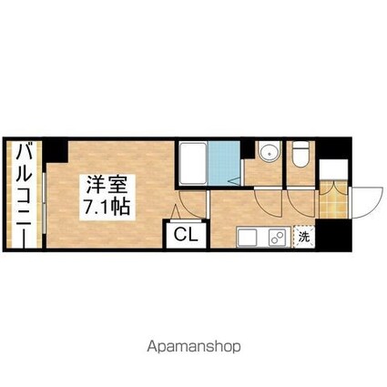 愛知県名古屋市千種区内山２丁目[1K/25.12m2]の間取図