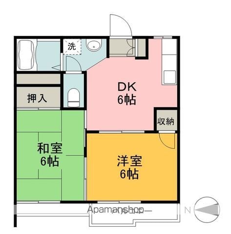 第五フラワーコーポの間取り写真