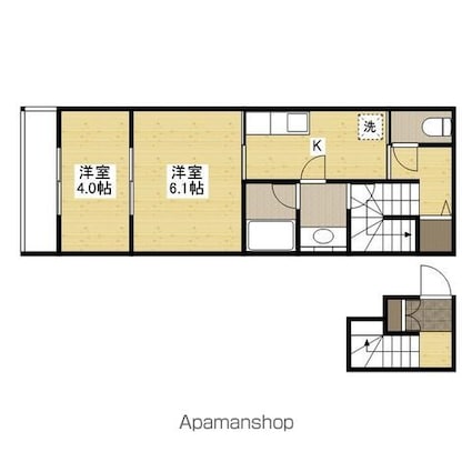 ＳｔｅｌｌａⅠ[2K/36.36m2]の間取図