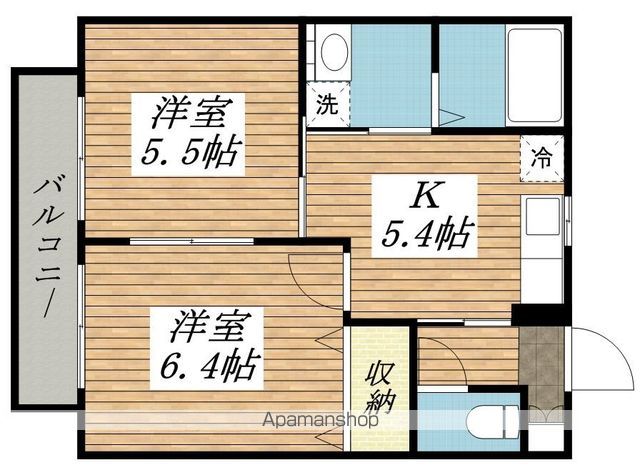 【府中市白糸台のアパートの間取り】