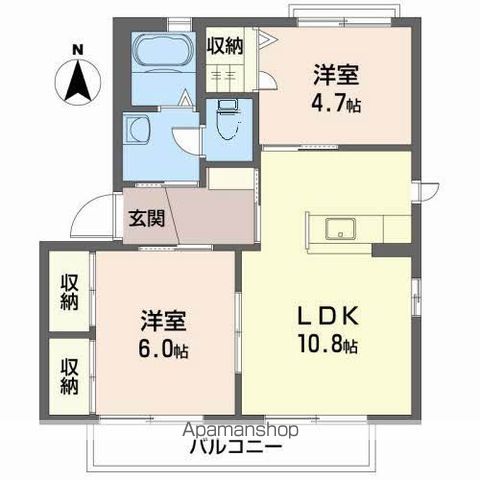 シャーメゾン北黒田 A棟の間取り写真