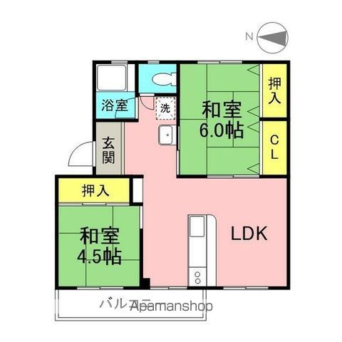 陰山建設マンションの間取り写真