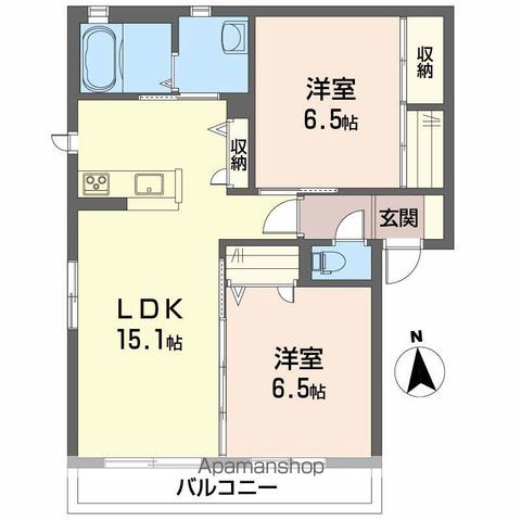 グランマスト古川北 B棟の間取り写真