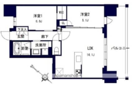 センチュリー千葉みなと[2LDK/56.03m2]の間取図