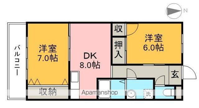リバーハイツの間取り写真
