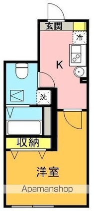 東京都世田谷区松原５丁目[1R/21m2]の間取図