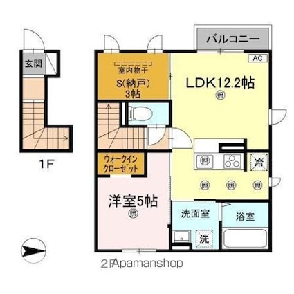 メゾン　リノ[1LDK/51.57m2]の間取図