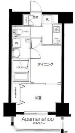東京都中野区中央２丁目[1DK/30.09m2]の間取図