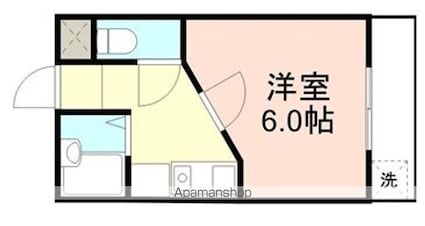 和歌山県和歌山市谷町[1K/19.38m2]の間取図