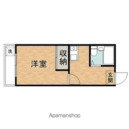 アンドアイラブ１・２・３[1K/20.66m2]の間取図